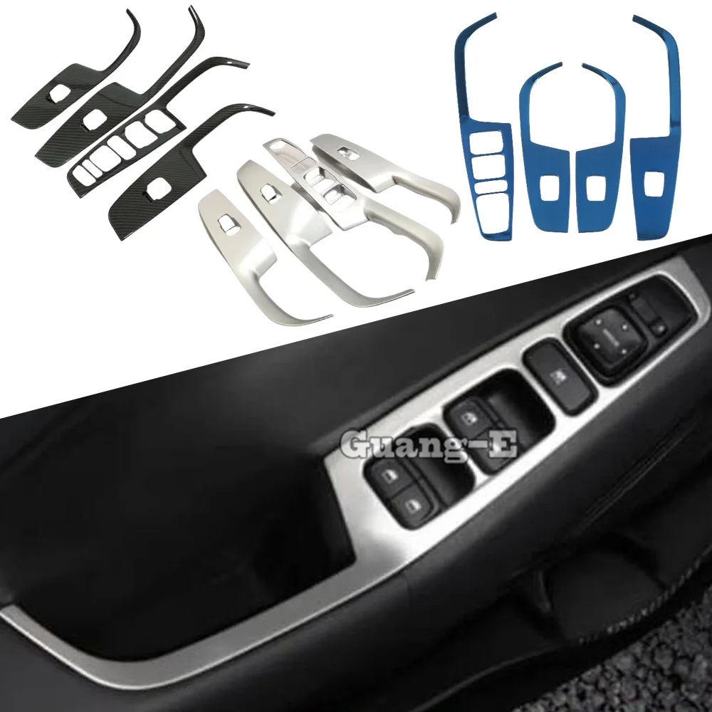 

Car Door Window Glass Interior Panel For Hyundai IX35 2018 2019 2020 Armrest Lift Switch Button Trim Frame Molding 4pcs