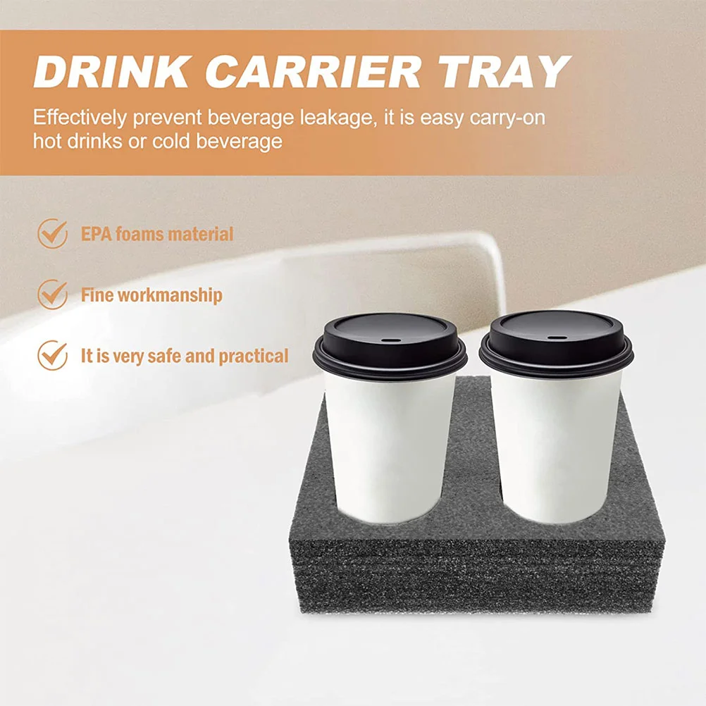 Knitted Cotton Cup Holder Espresso Cup Coffee Carry Epe Foam Composite Pearl Carrier Tray Universal Adjustable Desk Stand Bike cup storage holder