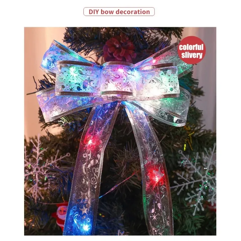 Christmas Tree Ribbon String Lights