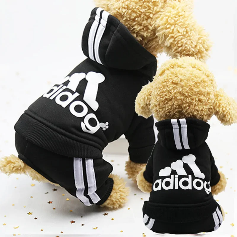 Pet Clothes Winter Clothes for Small Dogs Dog Hoodie Fleece Overalls Puppy Sweatshirt 4 Legs Dog Jumpsuit