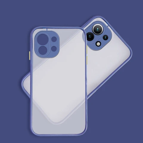 Matte Clear Case For Xiaomi Mi 12 12X  Ultra Lite 10T Poco F3 X3 M4 Redmi Note 11S 10 8 9 Pro Hard Bumper Armor Cover