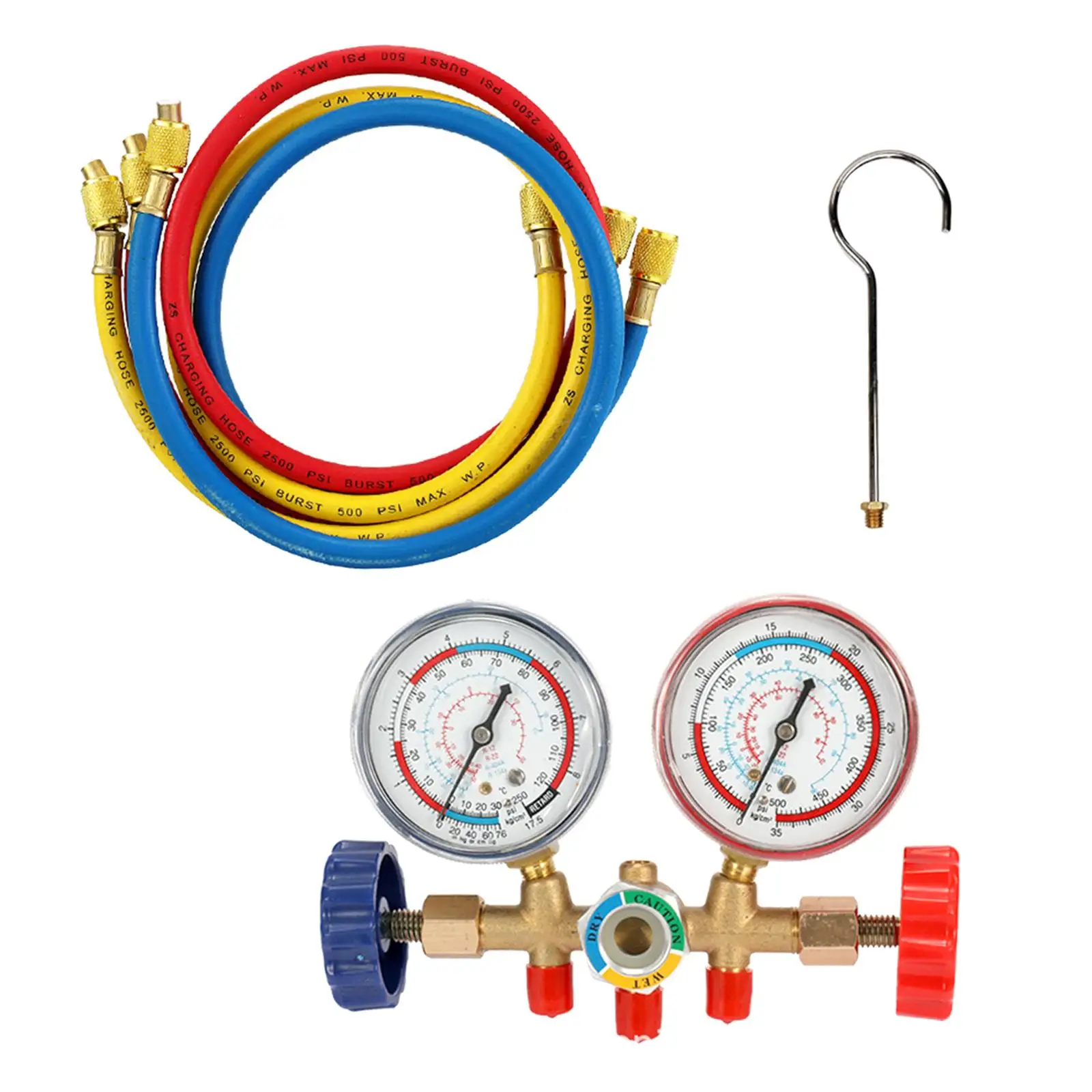 

R12 R134a R404a Refrigerant Air-Conditioning Manifold Gauge Set A/C Refrigeration Charging 80cm Refrigerant Charging Hose