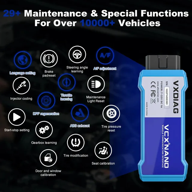 VXDIAG VCX NANO for GM Diagnostic Tool Car OBD2 Scanner J2534 Programming ECU Coding All System Diagnostic Active Test for Opel 4