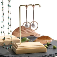 

Jewelry Display Stand Earring Necklace Jewelry Storage Organizer Wood Base Boho High Quality Girls Store Decor