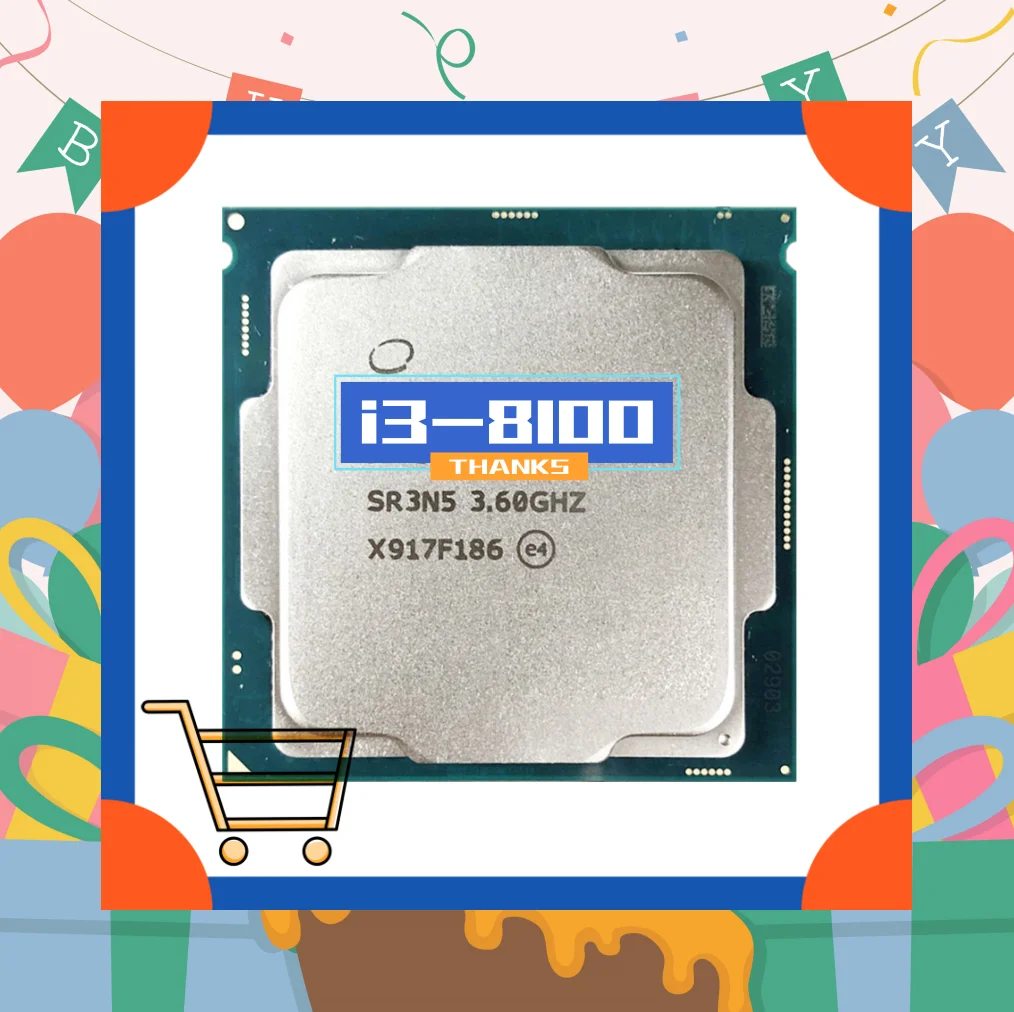 

Процессор Intel Core i3-8100 i3 8100 3,6 ГГц четырехъядерный четырехпоточный Процессор 6 Мб 85 Вт LGA 1151