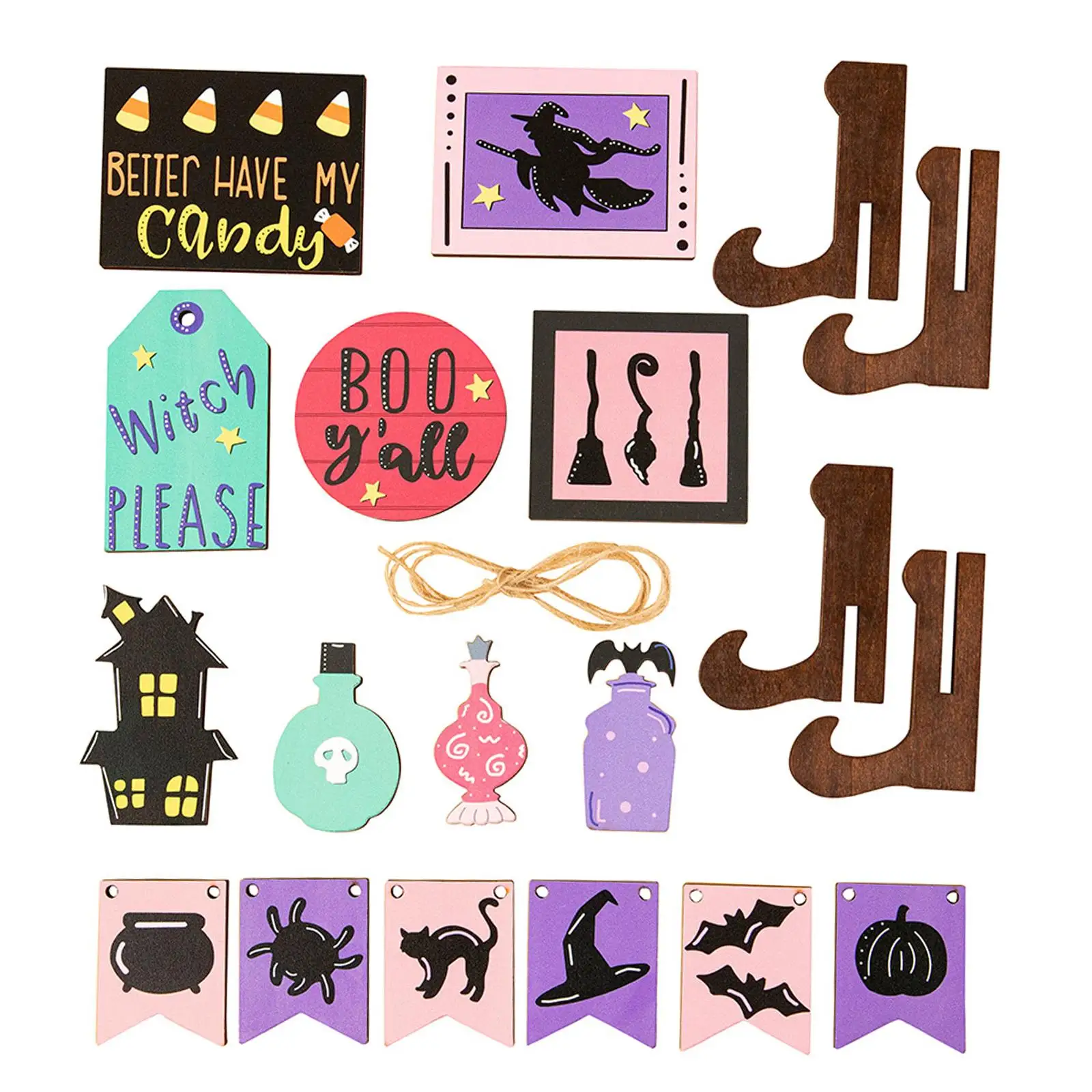 

Halloween Tiered Tray Decoration Set Layered Tray Display Farmhouse Halloween Signs for Dorm Living Room Apartment Home
