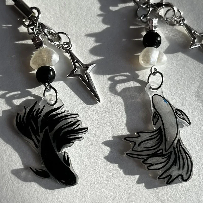 Handmade Cute Fish Matching Phone Charm - Inspired by JJK Characters