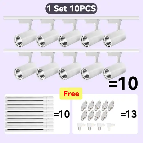 Led Track Light Set Ceiling Lamps Rail Lighting 220V Led Track Lamp Rail Light Spot Light Led Lights for Kitchen Shop Store Home - Image 8