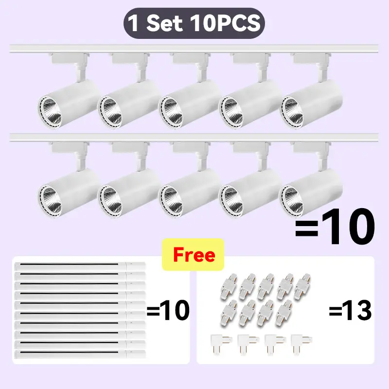 Led Track Light Set Ceiling Lamps Rail Lighting 220V Led Track Lamp Rail Light Spot Light Led Lights for Kitchen Shop Store Home - Image 8