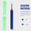 Ear Spoon Sleeves Ear Wax Removal Tips Silicone Ear Wax Picker Cover Ear Scoops Ear Spoon Protector Ear Cleaning Tools Blue 3
