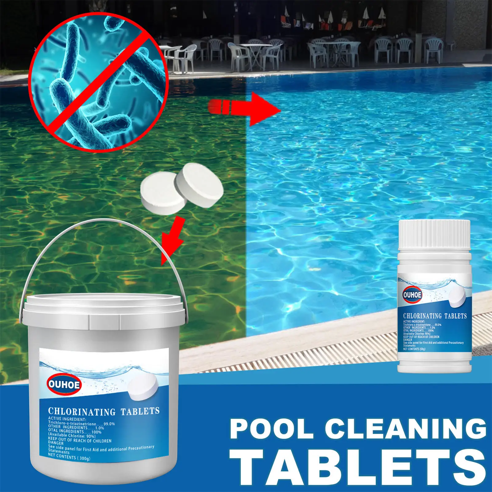 Disinfection Effervescent Tablets For Swimming Pools Hot Tubs And