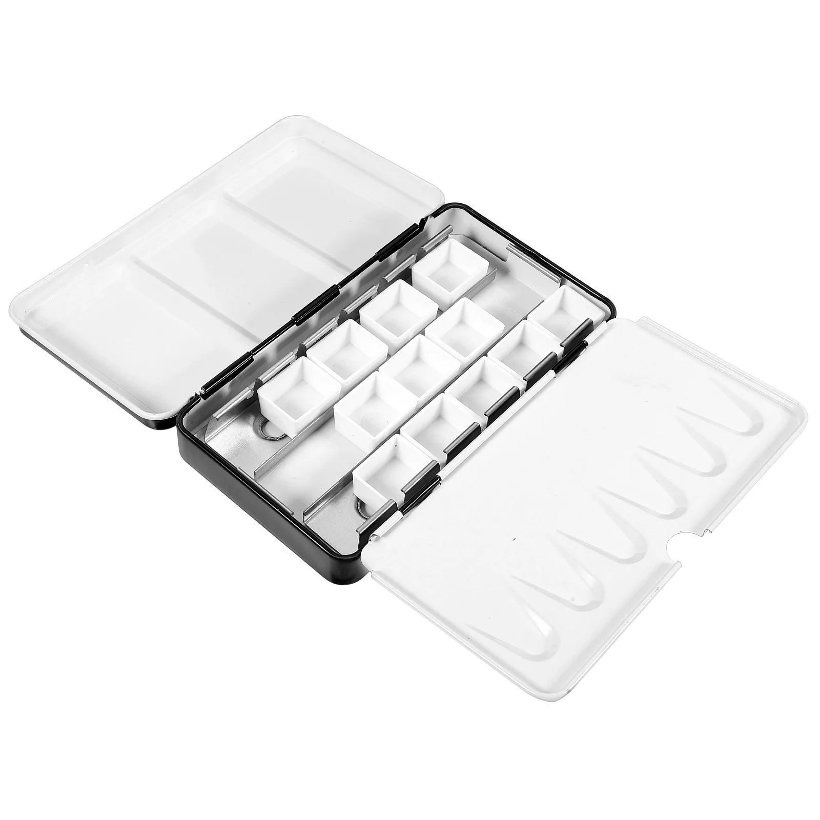 

1 Set Watercolor Palette Portable Empty Watercolor Box Tin with Pans Empty Half Pans