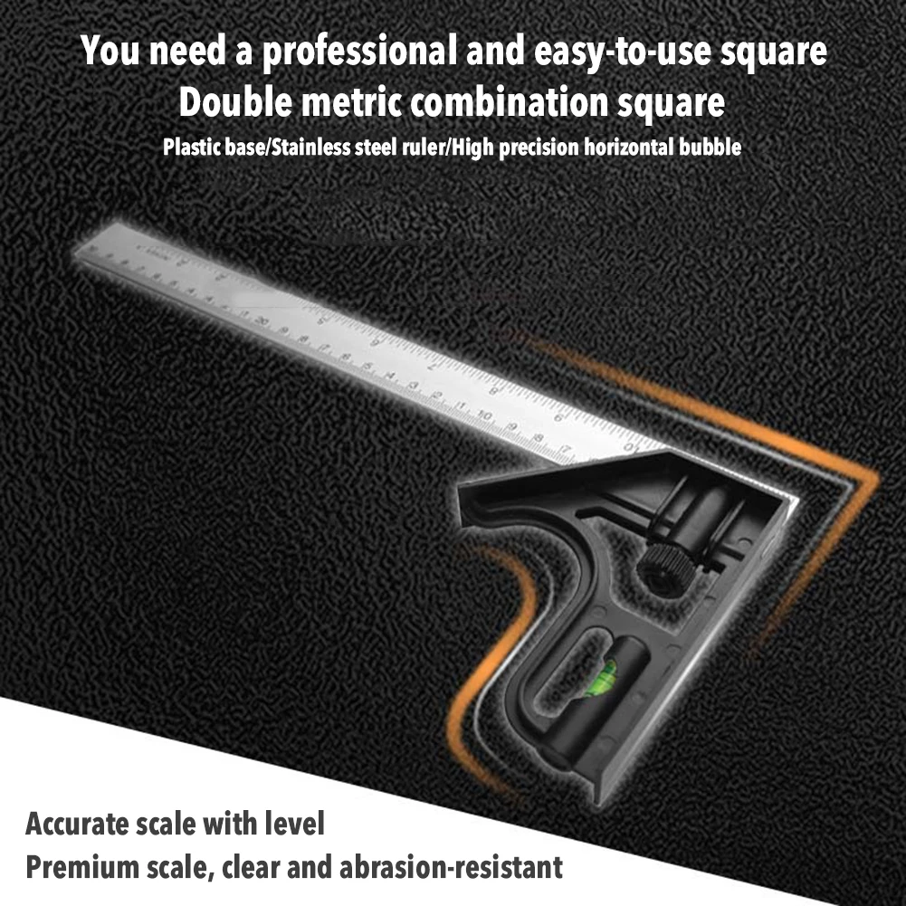Square Angle Ruler Measuring Tools Set Kit Stainless Steel Aluminium Durable Adjustable Combination Spirit Level digital angle protractor,level gauge,carpenter measuring tool,angle measuring tool,angle protractor,digital angle meter,woodworking measuring tool,digital inclinometer,digital level