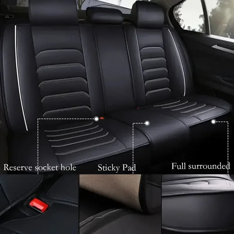 Car Seat Cover Universal 5-Seat Car Seat Covers Faux Leather Full Set Waterproof For All Models