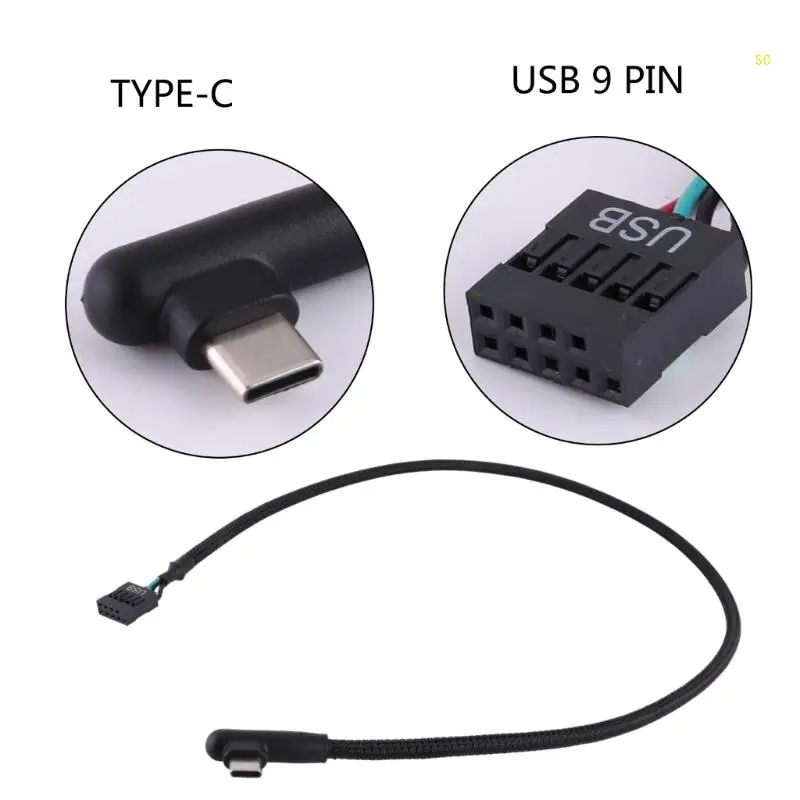 

Экранированный USB-кабель для передачи данных TypeC, материнская плата, адаптер USB-TypeC для передачи данных, Прямая поставка
