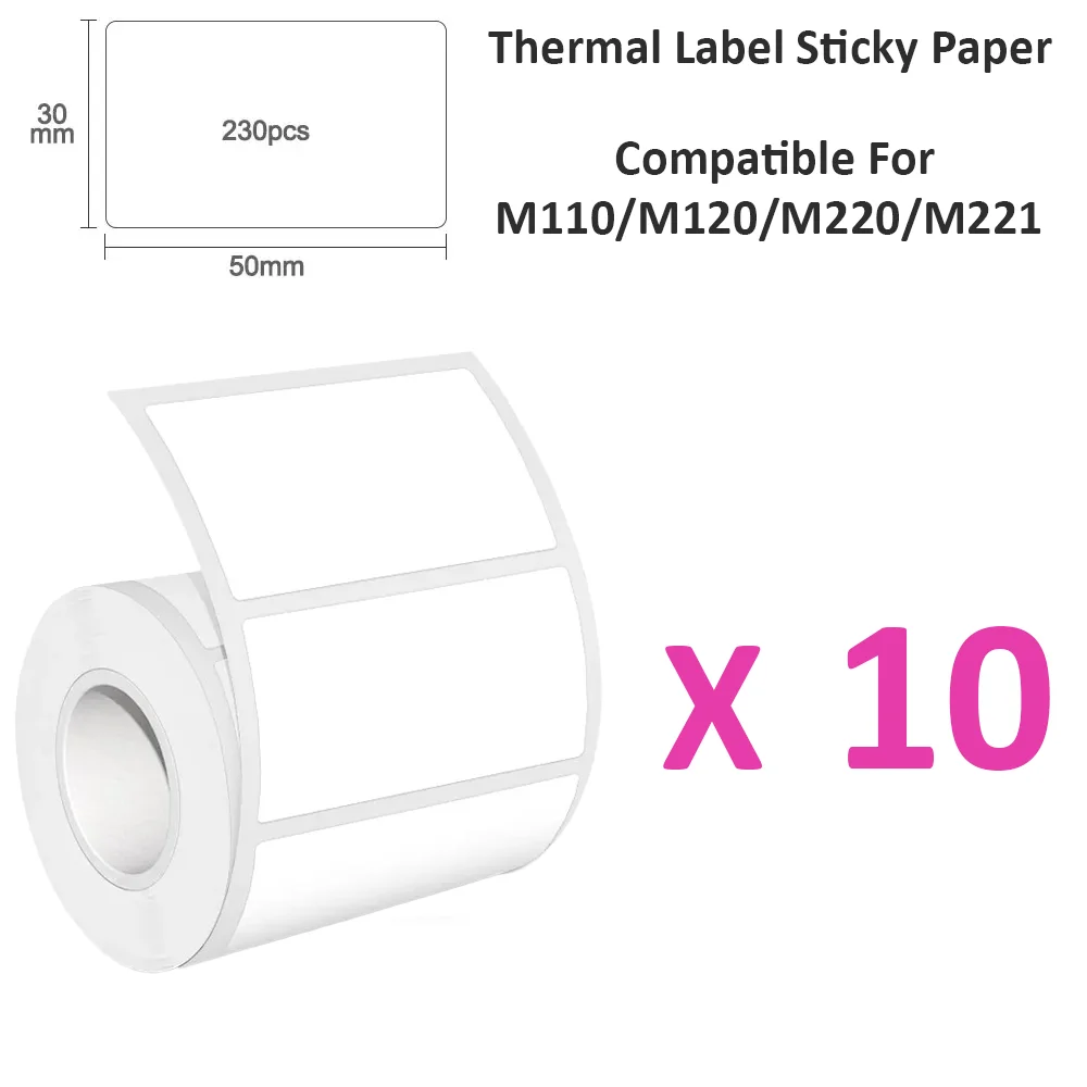 Thermal Printing Sticker Roll, Self-Adhesive for DIY Craft and Commercial Tags, 50x30mm
