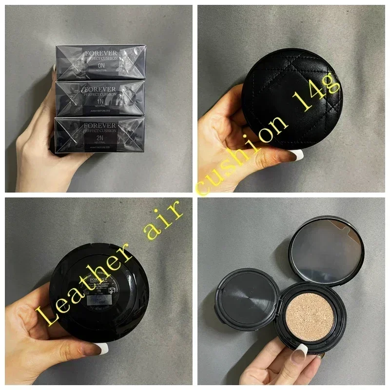 

Wholesale High Quality NEW Black Leather Foundation Cushion Luminous Matte Moist 14g Makeup Oil Control Lasting +gift