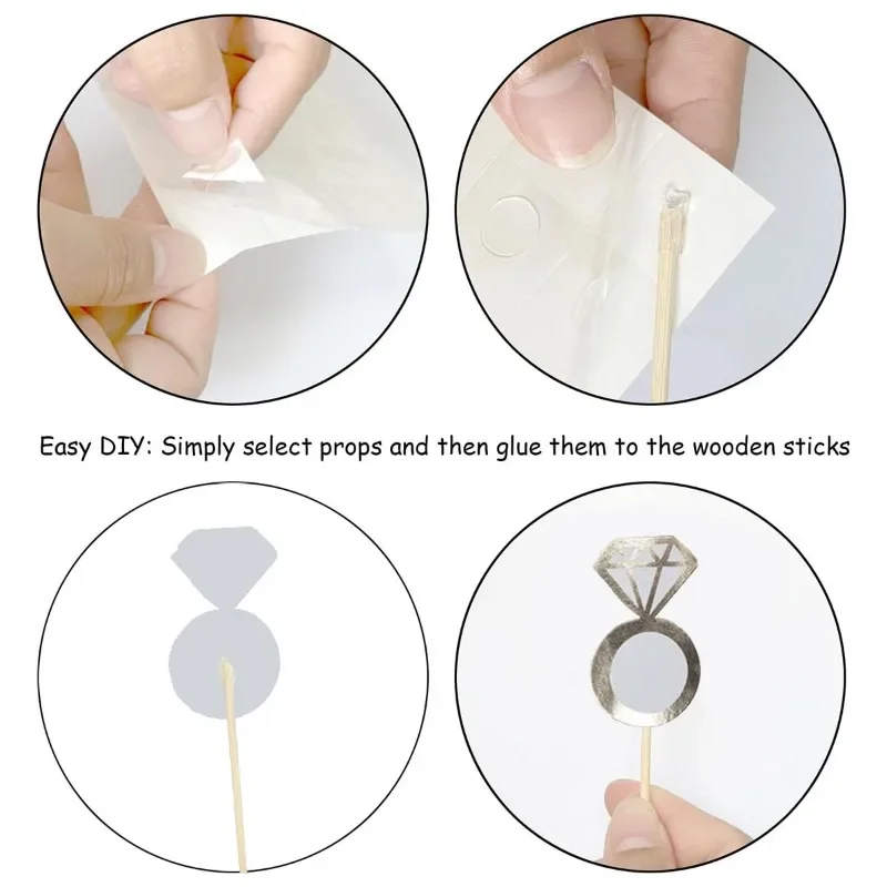 10PCS Photo Props Photobooth Just Merried Funny Glasses DIY Birthday Baby Shower Boy Girl Photo Booth Props Wedding Decorations