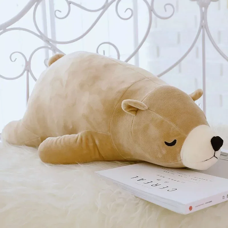 35-55CM Cute Dressed Polar Bear Stuffed Animals Big Size Super Soft Animal Cushion Sleeping Pillow Plush Toy Kids Sofa Ornament