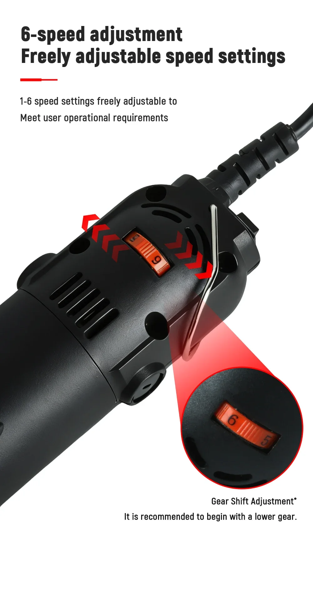 Mini 90° Right Angle Grinder 550W Electric Handheld Die Grinder for Tile Cutting