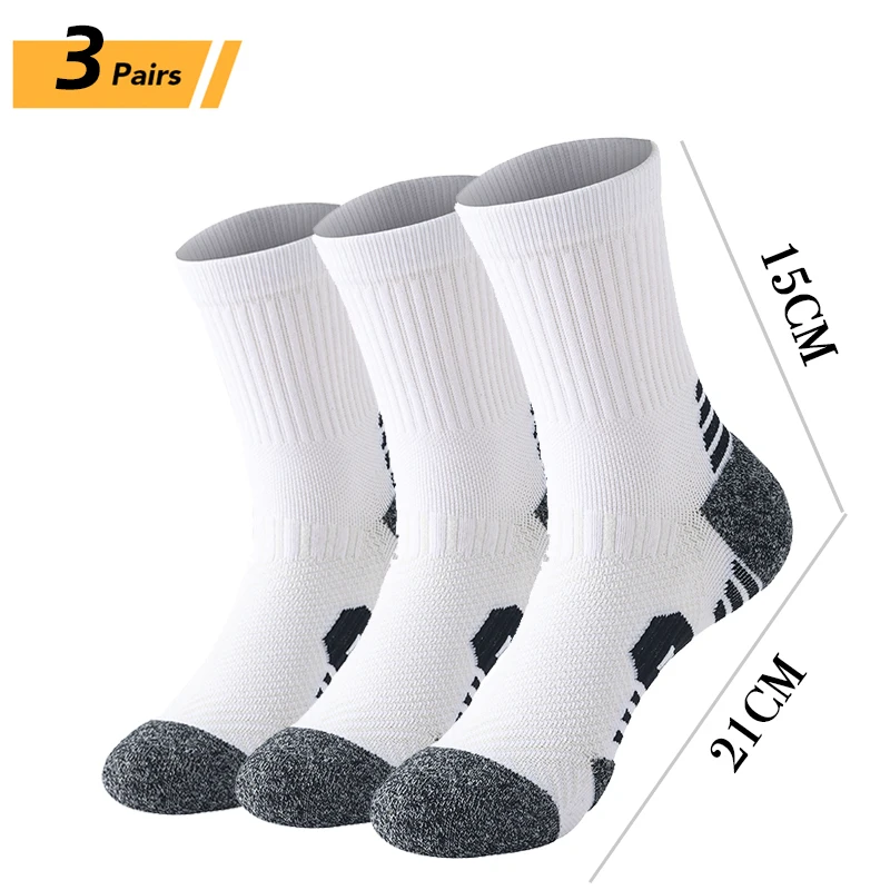 Men's Breathable Cotton Athletic Socks - 5 Pairs