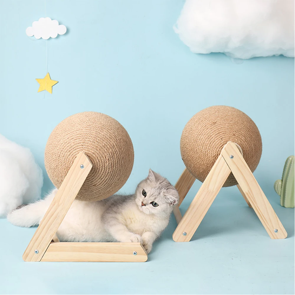 

Когтеточка для кошек, игрушечная кошачья Когтеточка, износостойкая Когтеточка из цельной древесины, сизальная кошачья ловушка, домашняя мебель для кошек, товары для домашних животных