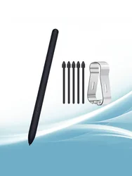 Universal Touch Stylus Pen & Replacement Nibs for Tablets (No Logo, Non - Bluetooth) (Black)