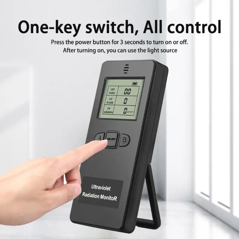 34YF Measuring Solar Light Radiations Portable UV Intensity Meter UV for Sun Light Strength Tester Handheld Digit