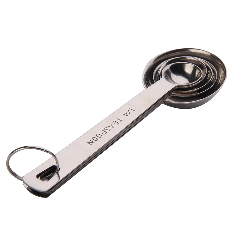 5Pcs Stainless Steel Kitchen Measuring Spoons for Seasoning