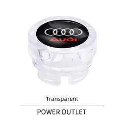 Waterproof Car Cigarette Lighter Plug Protective Cover - Audi (Transparent)