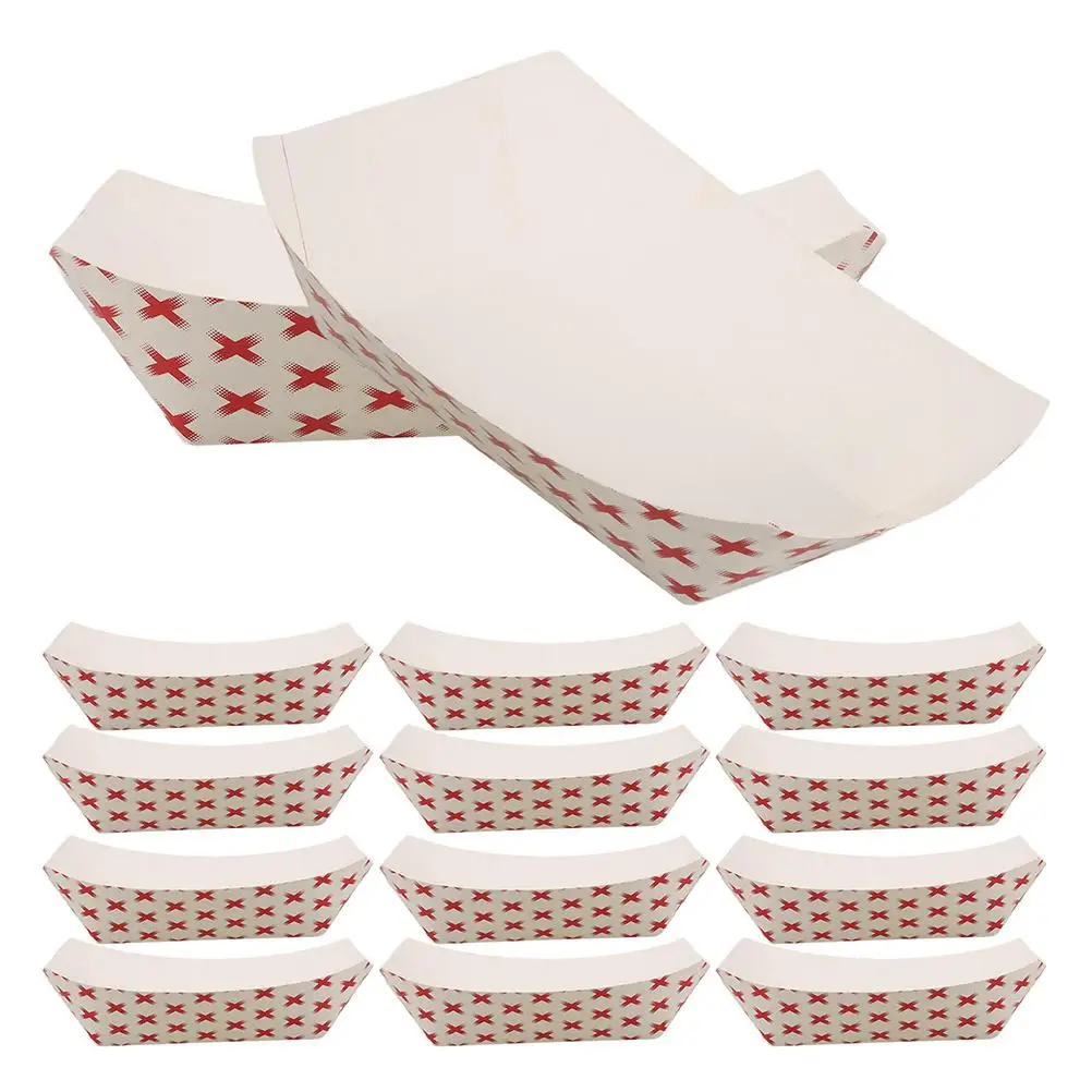 50pcs Disposable Paper Sandwich and Hot Dog Boxes, Kraft Food Boat Trays for Takeout, P... - SKU DPSB1803 - UGI Packaging