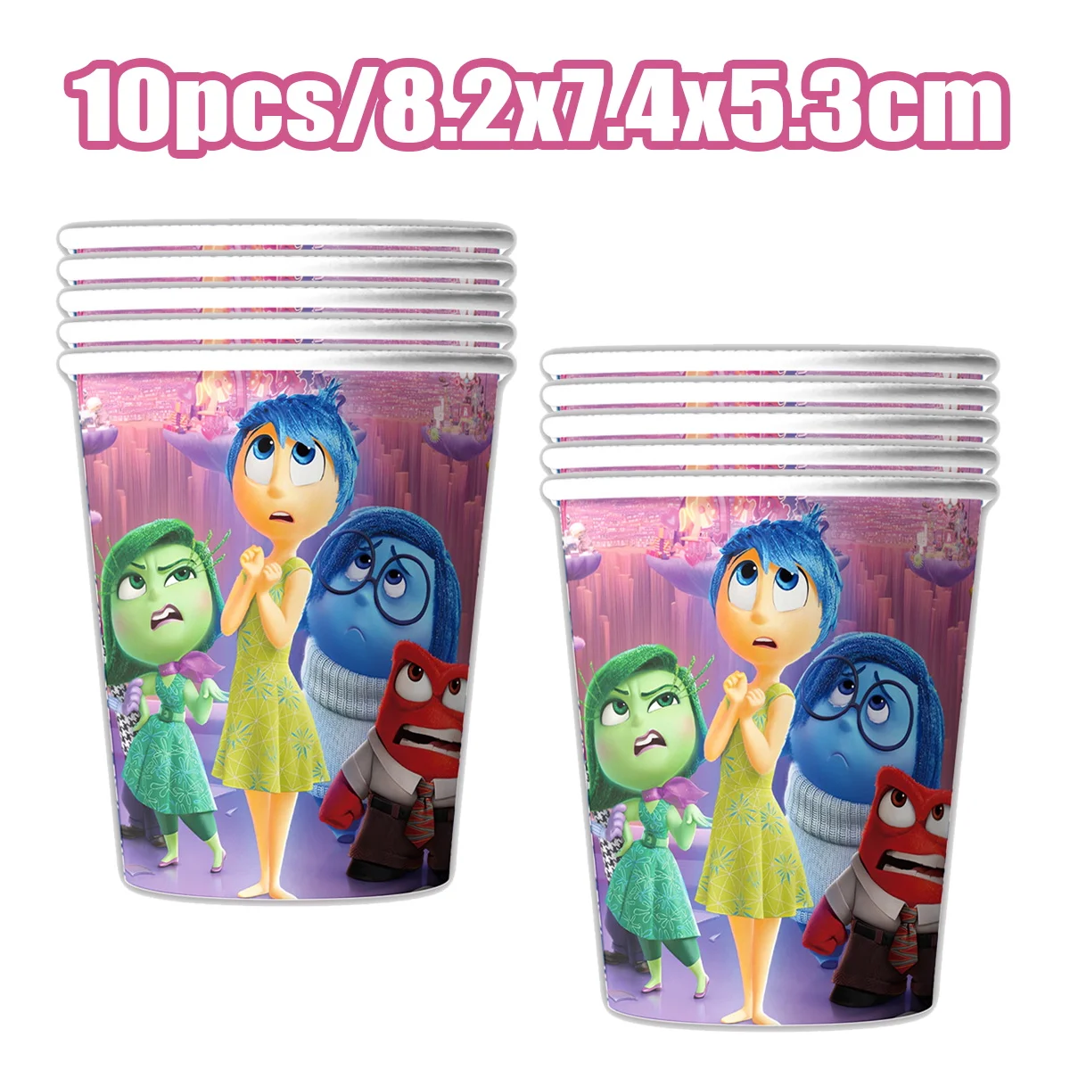 thumbnail image 1 of Disney Inside Out 2 - Juego de decoración para fiesta de cumpleaños, platos, vasos, servilletas, vasos, globos, suministros, kit de regalo, 1 of 5