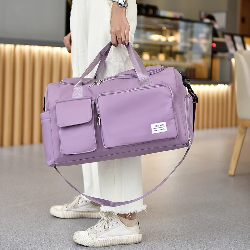 Travel bags Female Large-Capacity Hand Luggage Dry-Wet Separation Sports Fitness Bag Short-Distance Travel Package