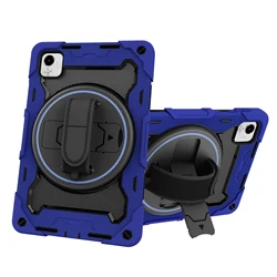 Rugged Universal Stand Case with 360° Rotating Hand Strap for Honor Pad X9a 2025 (Case Only - Dark Blue)