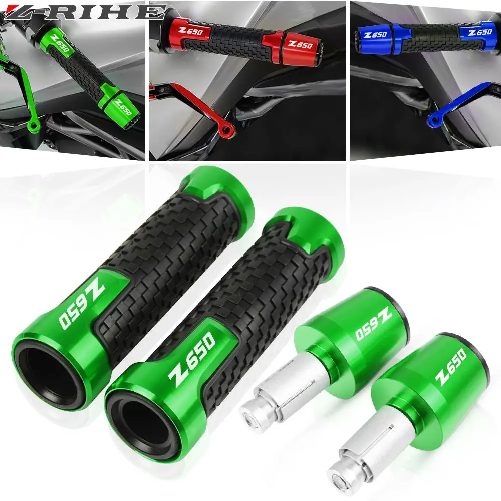 

For KAWASAKI Z650 Z400 Z300 2020 2021 2022 Z650RS NINJA 650 NINJA650 Motorcycle Handlebar Handle Bar Grips Ends Cap Plug Slider