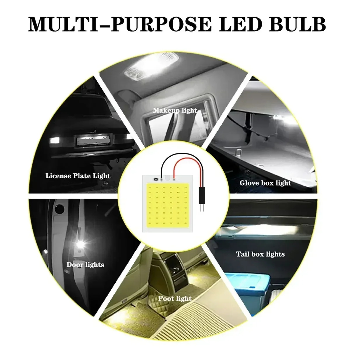 4 PCS Car Interior Accessories 18/24/48 SMD T10 4W 12V COB Car Interior Panel LED Lights Lamp Bulb Car Dome Light Car Panel