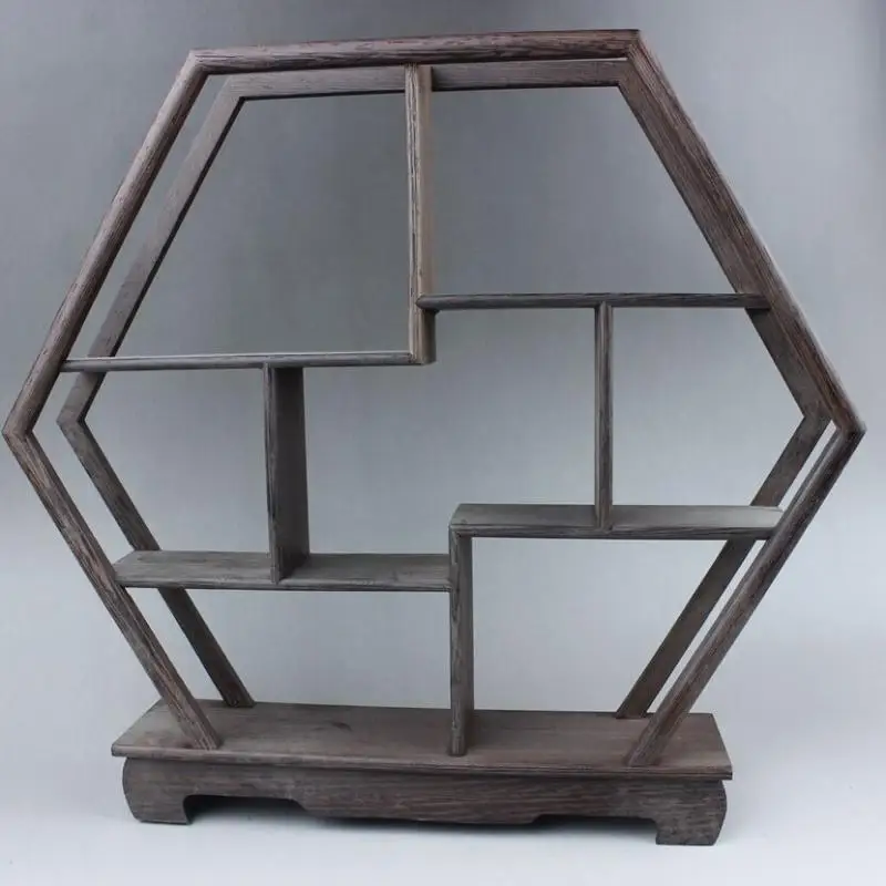 Grazioso Supporto/Ripiano In Legno Per Bottiglie Netsuke / Snuff O Curios Nr118