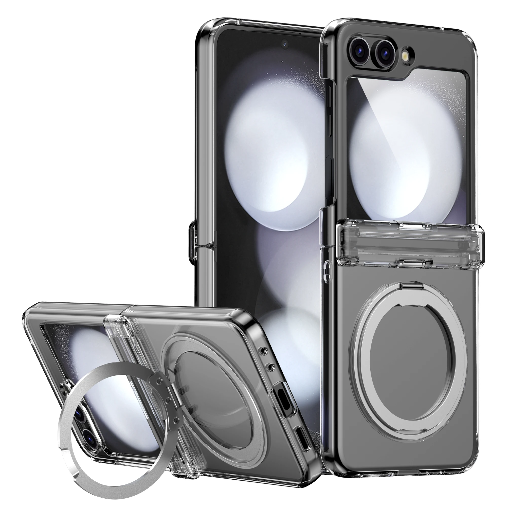 Lnnovative Magnetic Adsorption 360 ° Rotating Stand Phone Case Suitable For Samsung Galaxy Zflip 5 6 Phone Drop Protection Cover