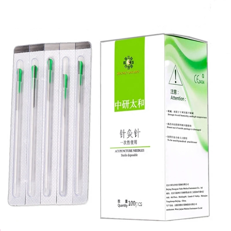 Disposable Acupuncture Needle 100pcs one needle with one guide tube beauty massage zhongyantaihe Sterile