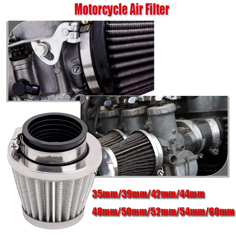 

35mm-60mm Universal Motorcycle Air Filter Motorcycle Intake High Flow Crankcase Vent Cover Breather Moto Replacement Accessories