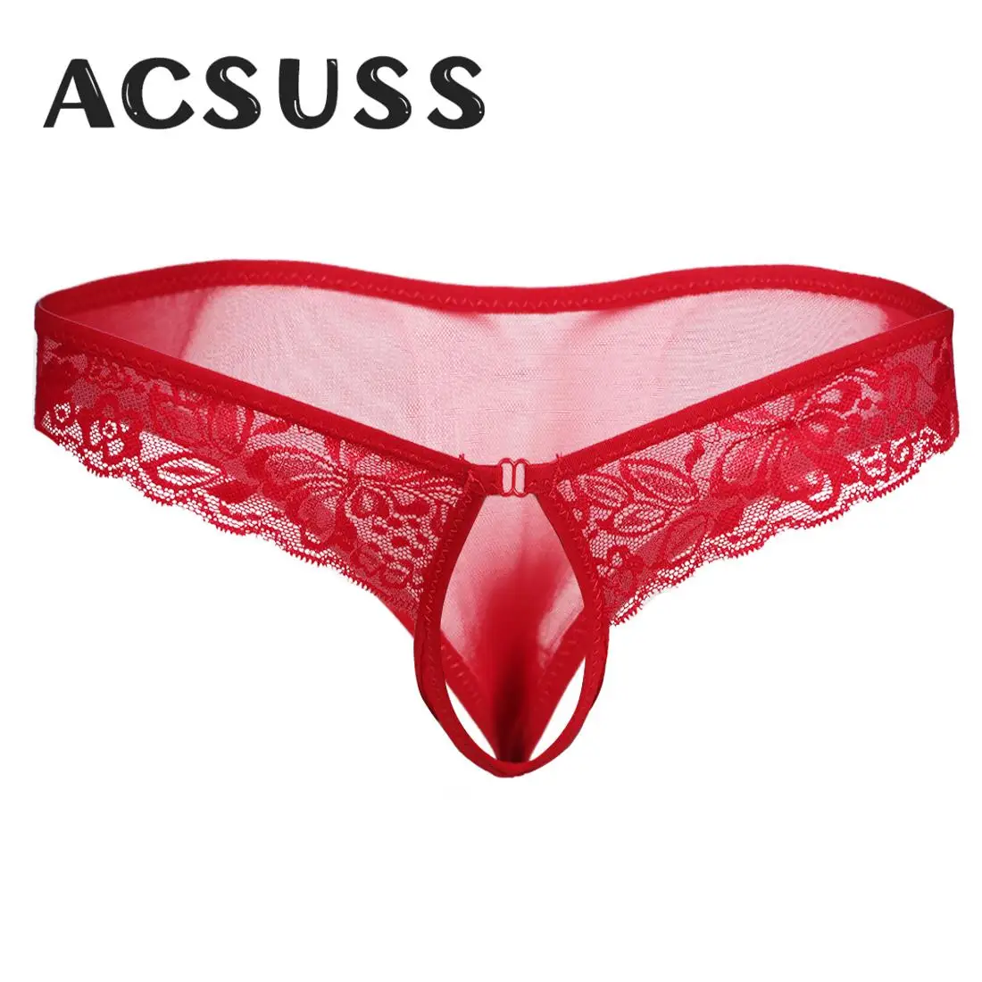 

Мужские кружевные трусы брифы с цветочным рисунком