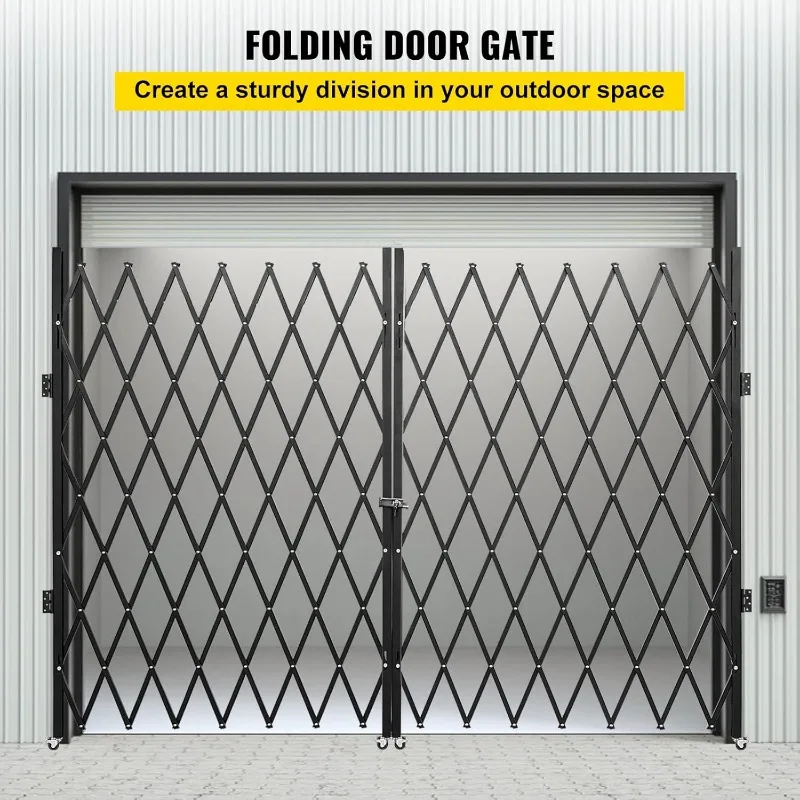 Bi-fold Security Door 87" High X 150" Wide Folding Door Flexible Extension Security Door Scissor Door or Keyed Door Bi-folding 3