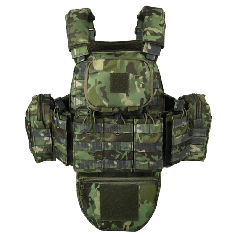 Yakeda Plate Carrier Camouflage Molle Magazine Pouches Caccia Gilet Tattico Di Protezione Completa Con Borsa Porta Idratazione