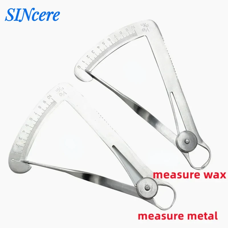 

Dental Measuring Caliper Metal Vernier Measuring Laboratory Wax Thickness Measuring Ruler Dental Tool Dentist Stainless Steel
