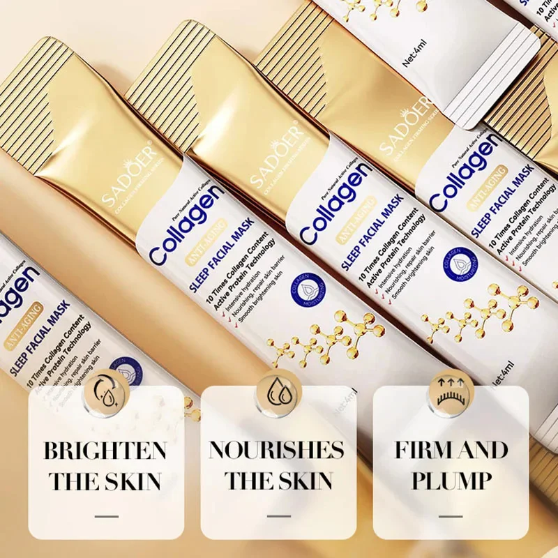 أقنعة الوجه النائمة الكولاجين العناية بالبشرة الوج...