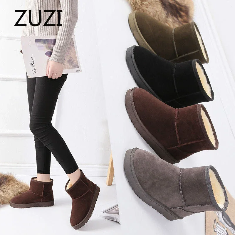 Women's Snow Boots Flock Plush Australia Boots Winter Warm