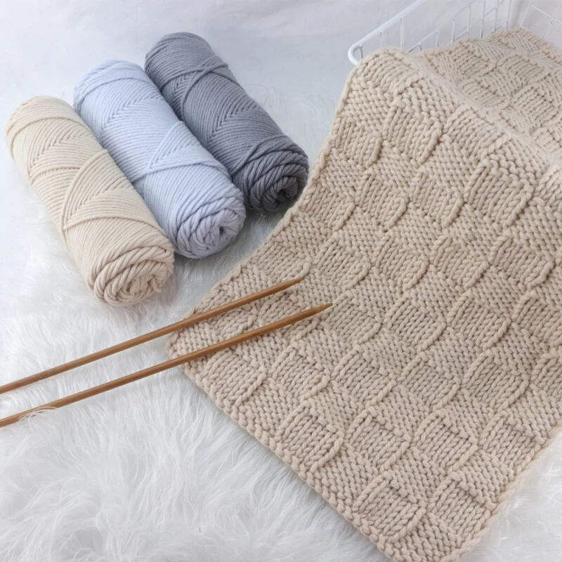 1Pcs Worsted Cotton Yarn - 8 Skeins, 100g/3.52oz, Crocheting/Knitting Medium Roving for Scarves, Hats, Sweaters,Gloves,Socks,etc 6