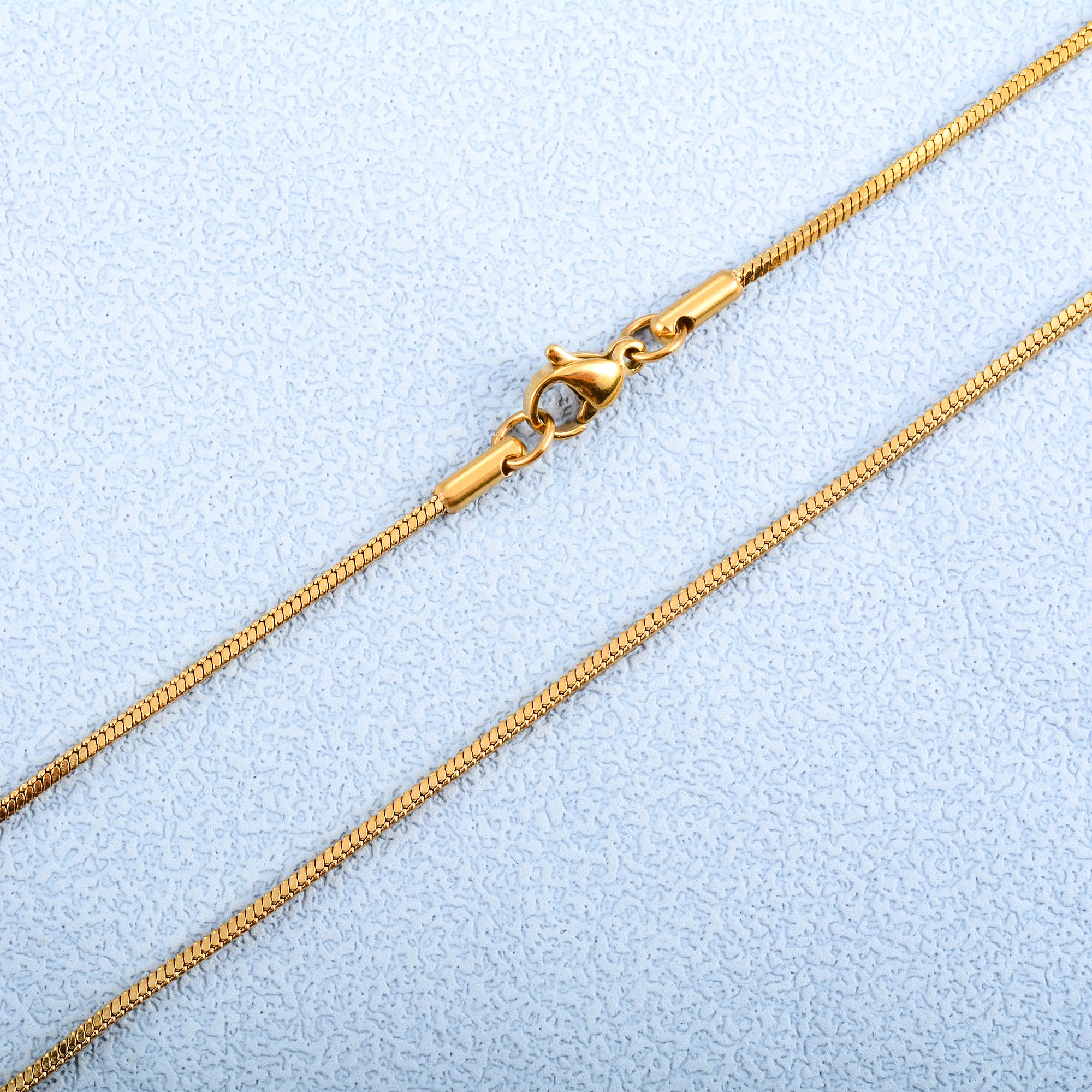 Stainless Steel Long Necklace for Women Men Square Snake Chain on Neck Collar Choker Gold/Silver Color DIY Jewelry Accessories
