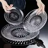 Round Fruit Trays Acrylic Clear Snack Plate Transparent Round Dessert Plate for Biscuits Snacks Desserts Candies Cakes 4