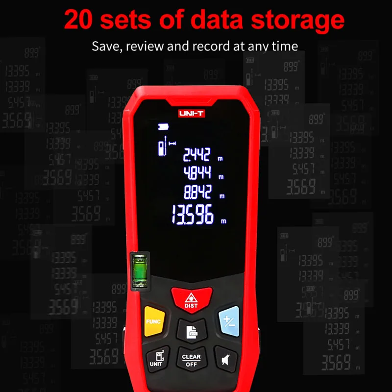 UNI-T Laser Range Finder 40M 50M 60M LM Series Digital Laser Distance Meter Trena Tape Build Measure Electronic Ruler